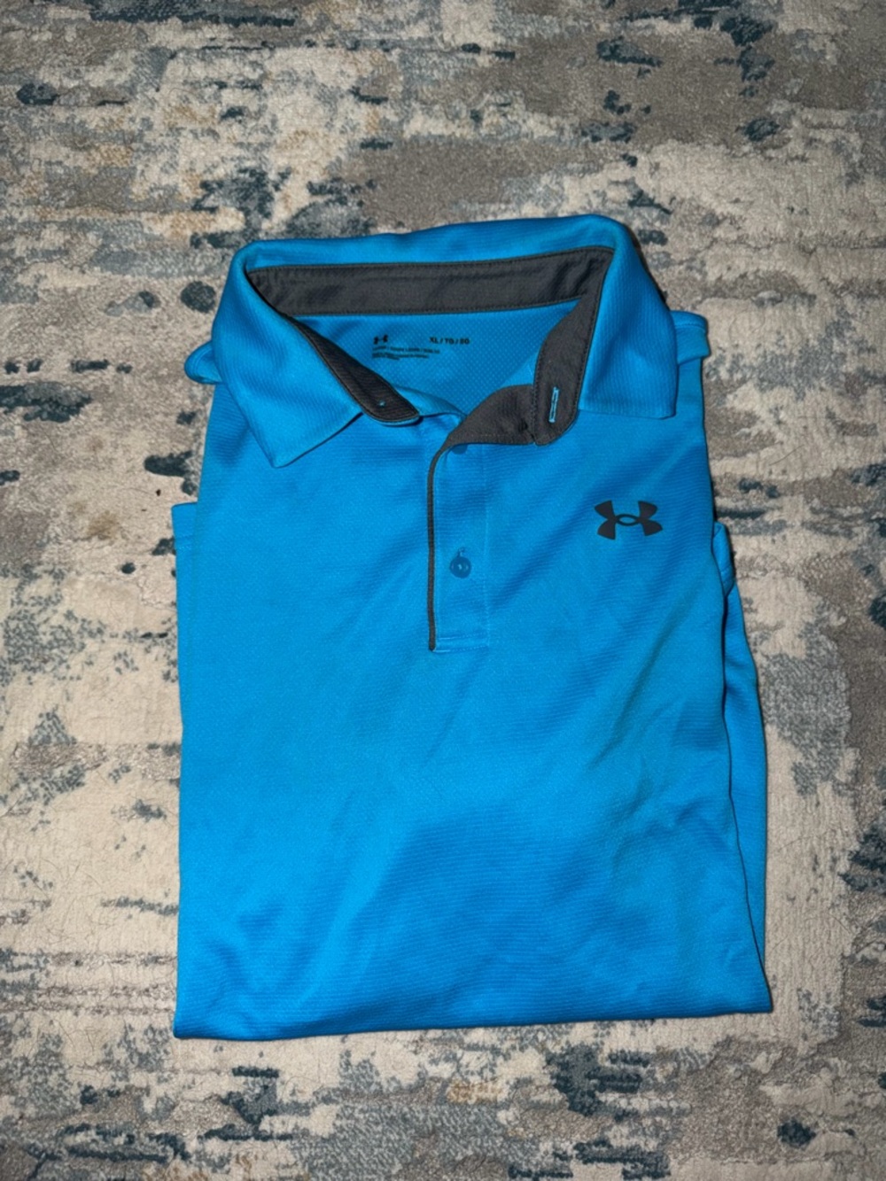 Under Armour Men’s Turquoise Polo with Black Accents